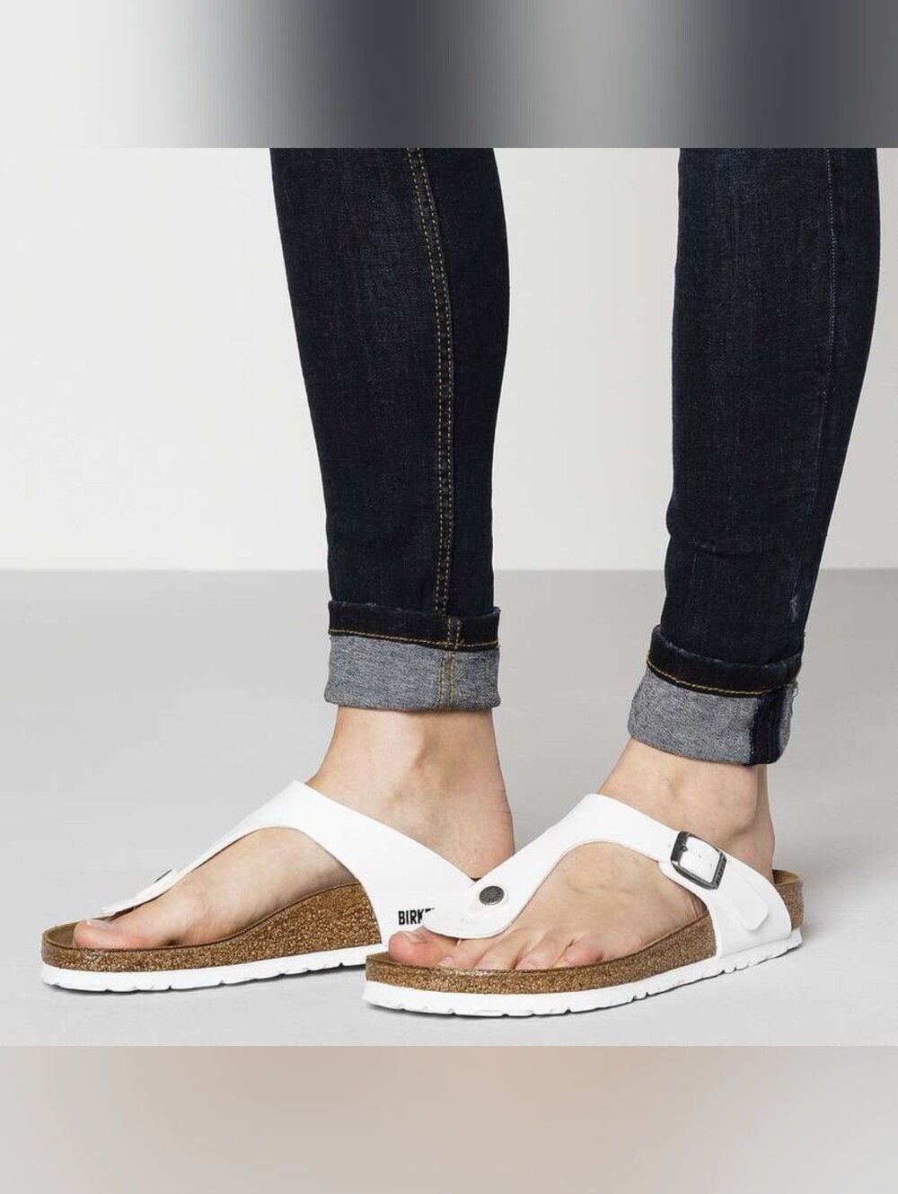 Birkenstock GIZEH BIRKO-FLOR White Sandals